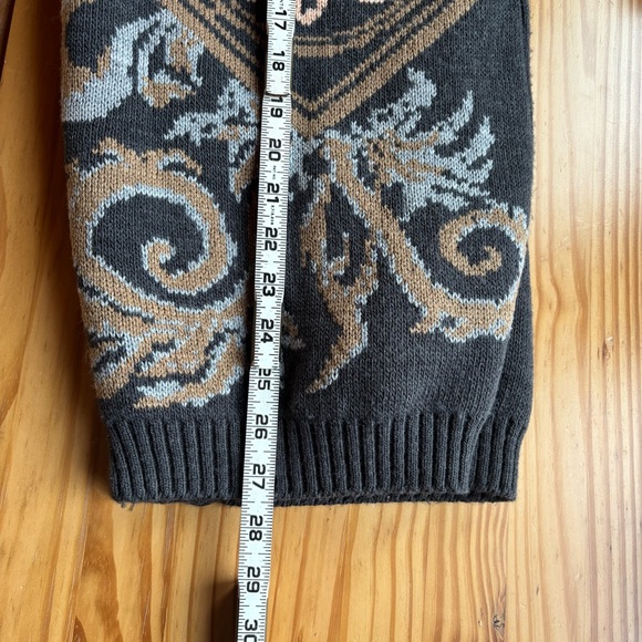 Vintage Women’s Norton McNaughton Gray Floral Cardigan Fair Isle Cottagecore - Picture 7 of 9